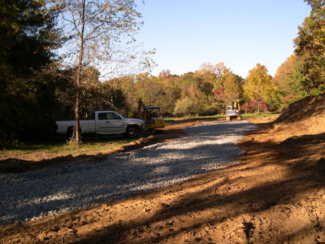 Drive way to the site